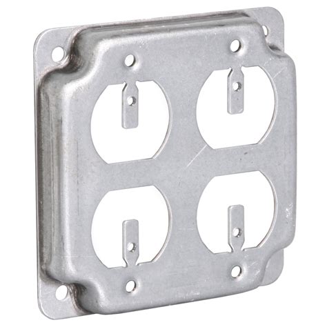 metal receptacle box cover|electrical outlet boxes metal.